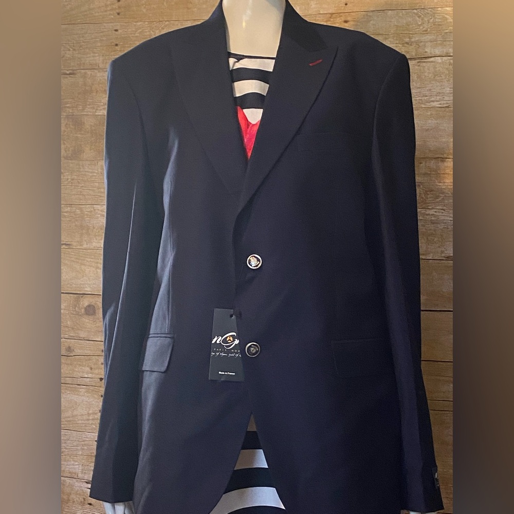 NWTS nGm Paris Mode Luxury Men’s Dark Blue suit Jacket.